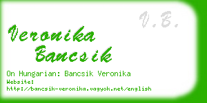 veronika bancsik business card